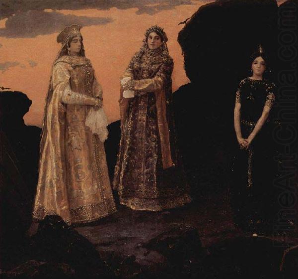 Viktor Vasnetsov Three queens of the underground kingdom 1879 china oil painting image